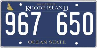 RI license plate 967650