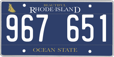 RI license plate 967651