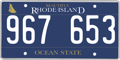 RI license plate 967653