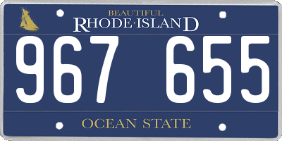 RI license plate 967655