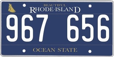 RI license plate 967656