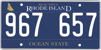 RI license plate 967657