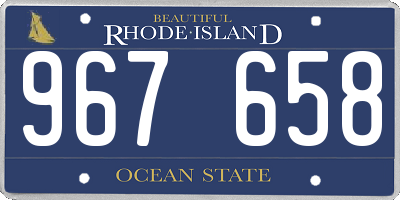 RI license plate 967658
