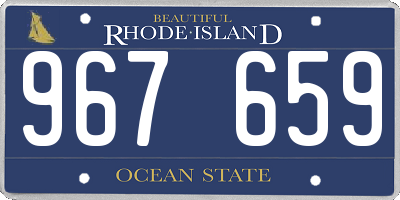 RI license plate 967659