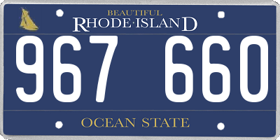 RI license plate 967660