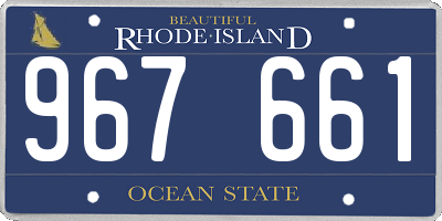 RI license plate 967661