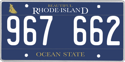 RI license plate 967662