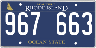RI license plate 967663