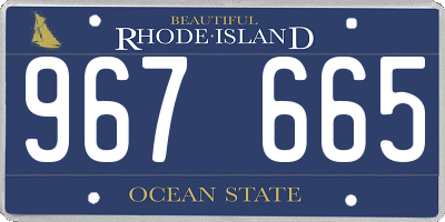 RI license plate 967665