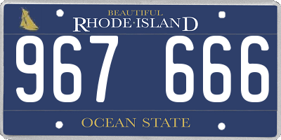 RI license plate 967666