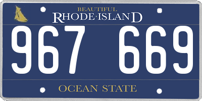 RI license plate 967669