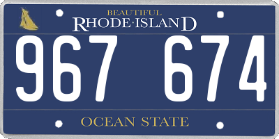 RI license plate 967674