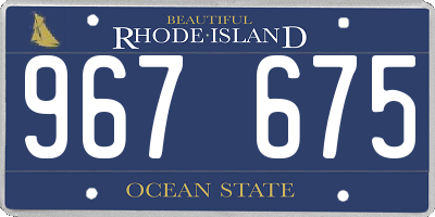 RI license plate 967675