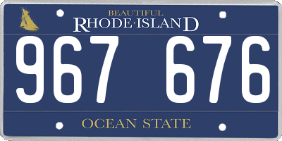RI license plate 967676