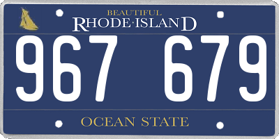 RI license plate 967679
