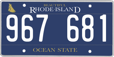 RI license plate 967681