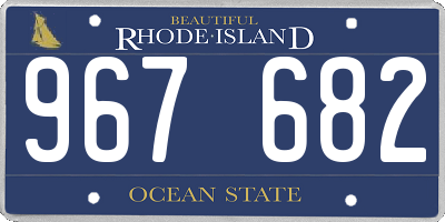 RI license plate 967682