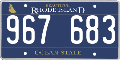 RI license plate 967683