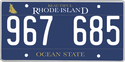 RI license plate 967685