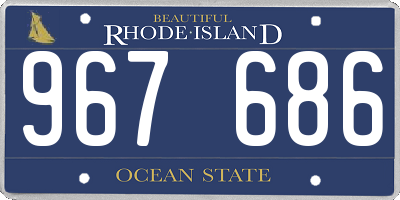 RI license plate 967686