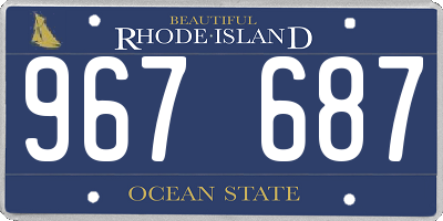 RI license plate 967687