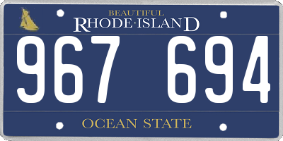 RI license plate 967694
