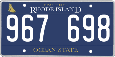 RI license plate 967698