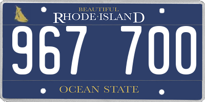 RI license plate 967700
