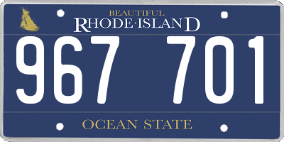 RI license plate 967701