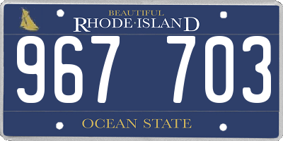 RI license plate 967703