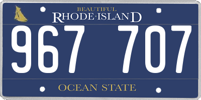 RI license plate 967707