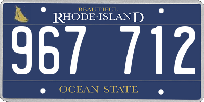 RI license plate 967712