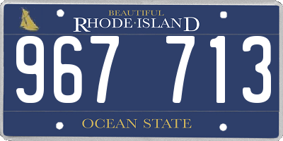 RI license plate 967713