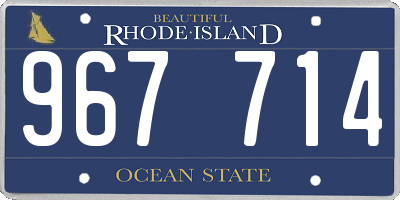 RI license plate 967714