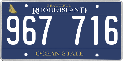RI license plate 967716