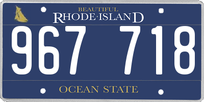 RI license plate 967718