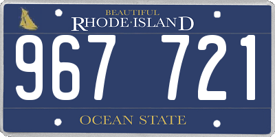 RI license plate 967721