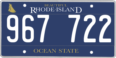 RI license plate 967722