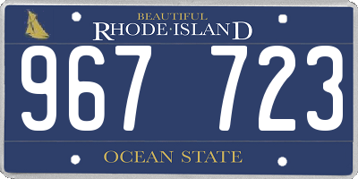 RI license plate 967723