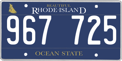 RI license plate 967725
