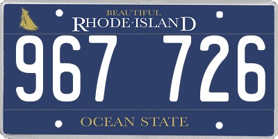 RI license plate 967726