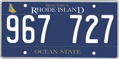RI license plate 967727