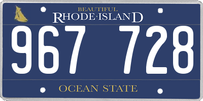 RI license plate 967728