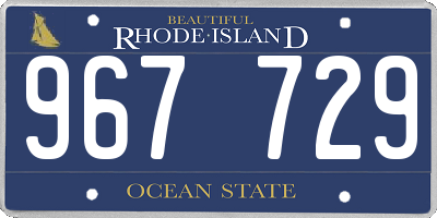 RI license plate 967729