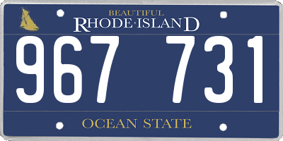 RI license plate 967731
