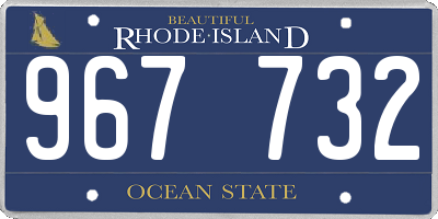 RI license plate 967732