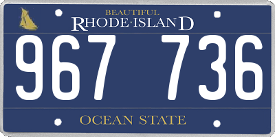 RI license plate 967736