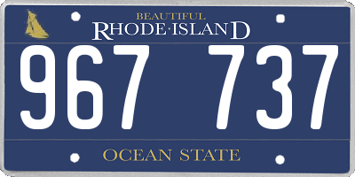 RI license plate 967737
