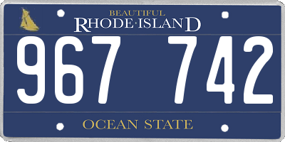 RI license plate 967742