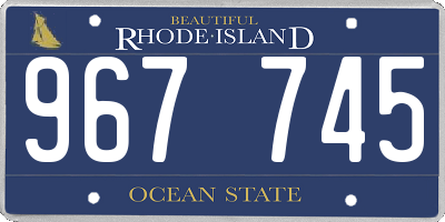 RI license plate 967745